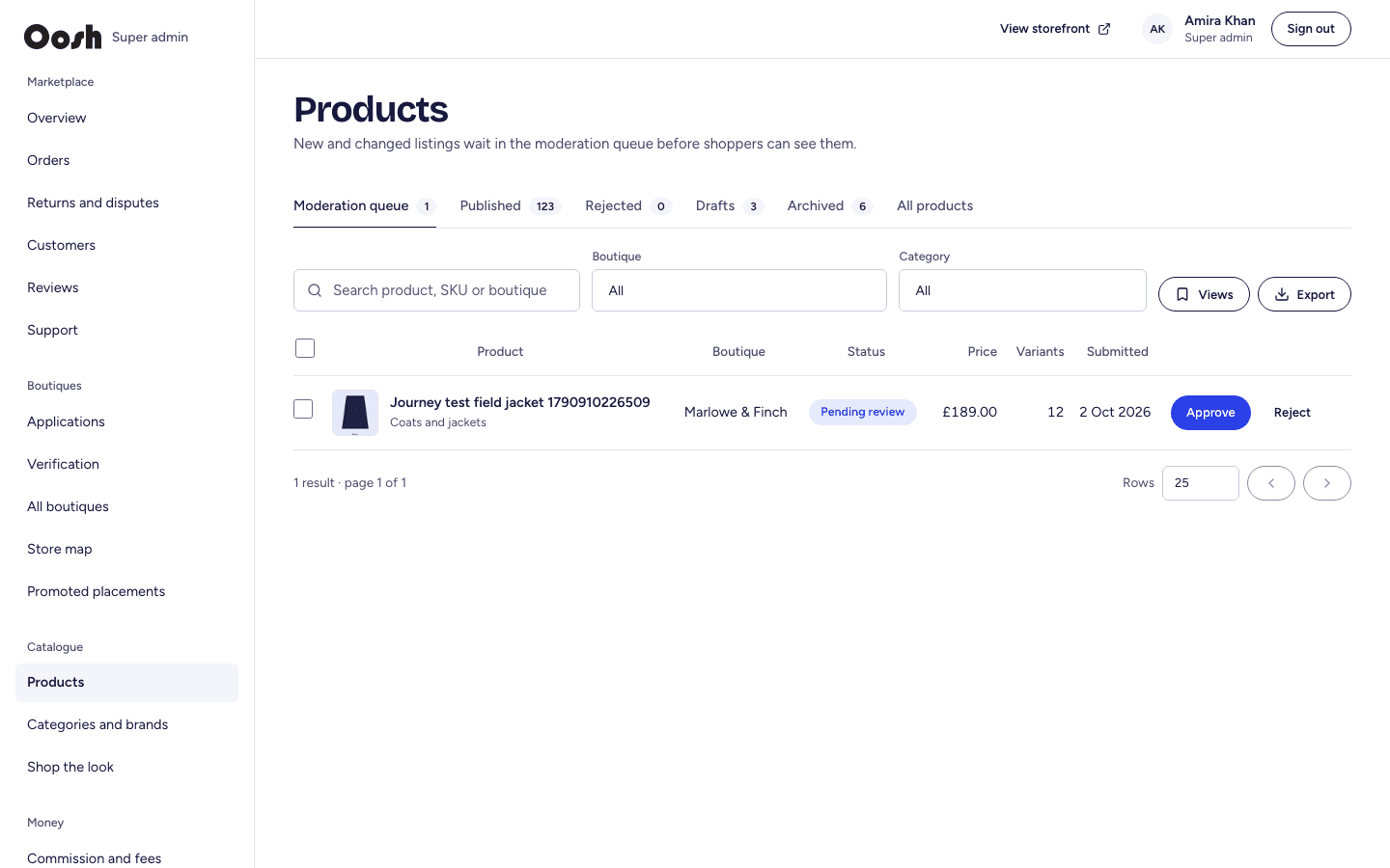The product moderation queue