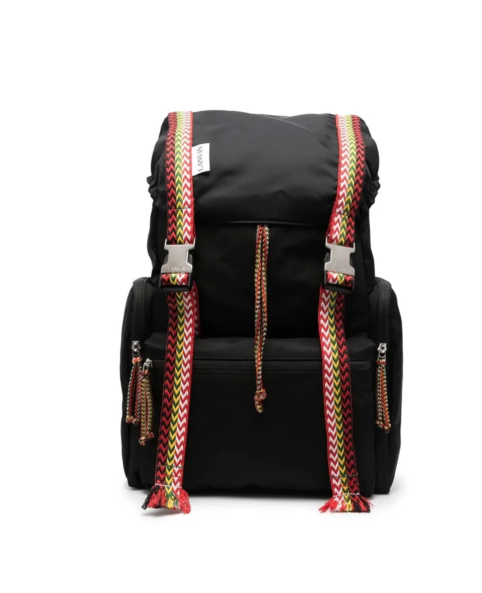 Lanvin Curb logo-patch backpack