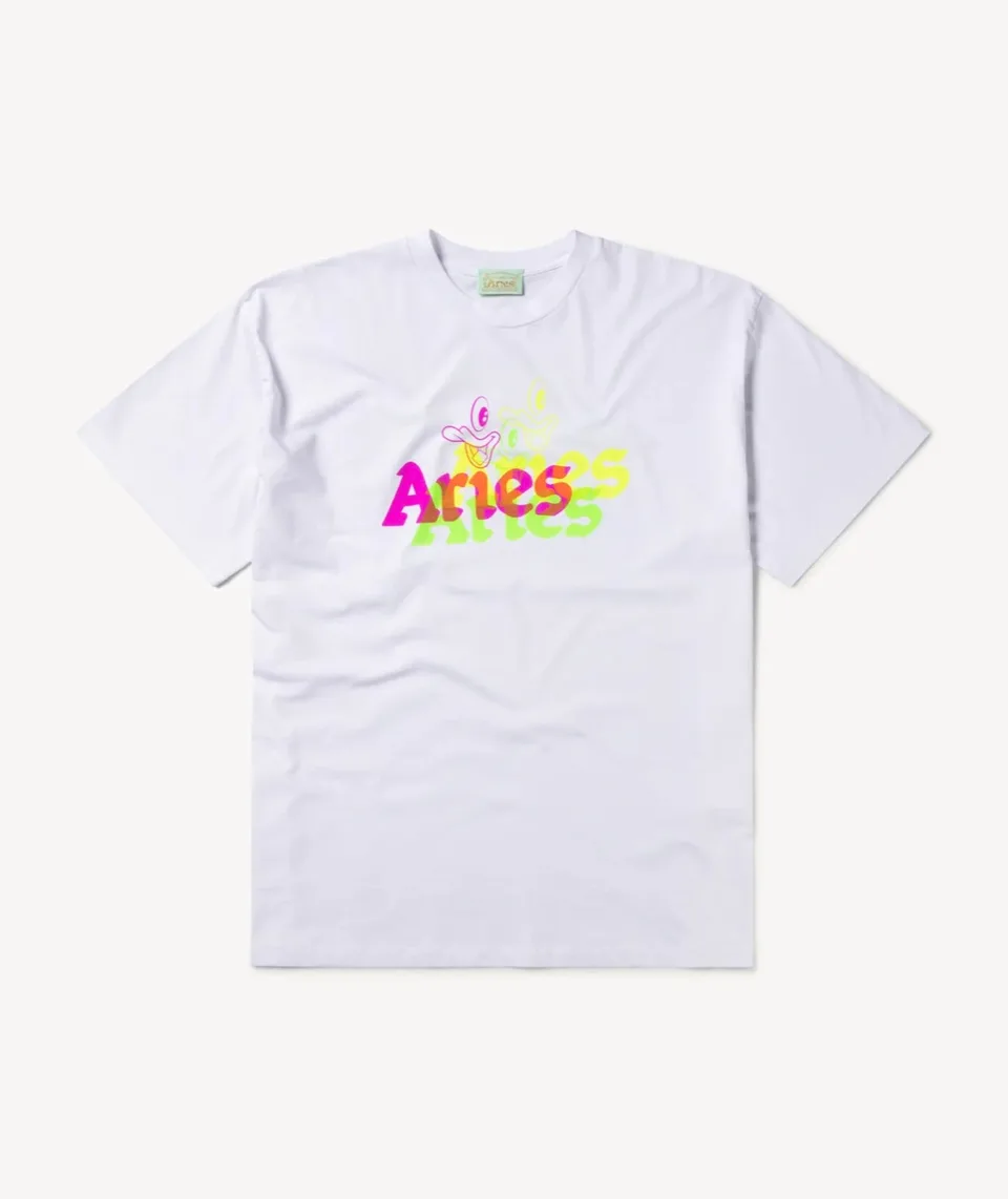 Aries Trippy Aye Duck SS T.shirt White