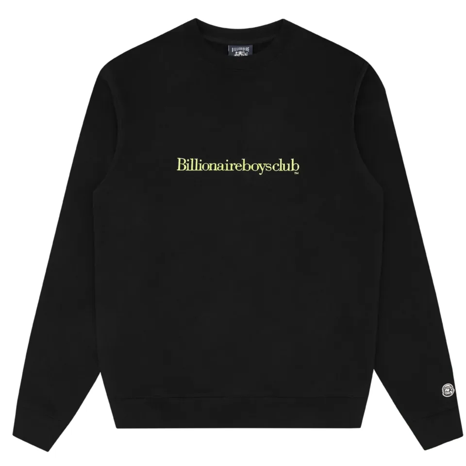 Billionaire Boys Club Serif logo Crewneck Black