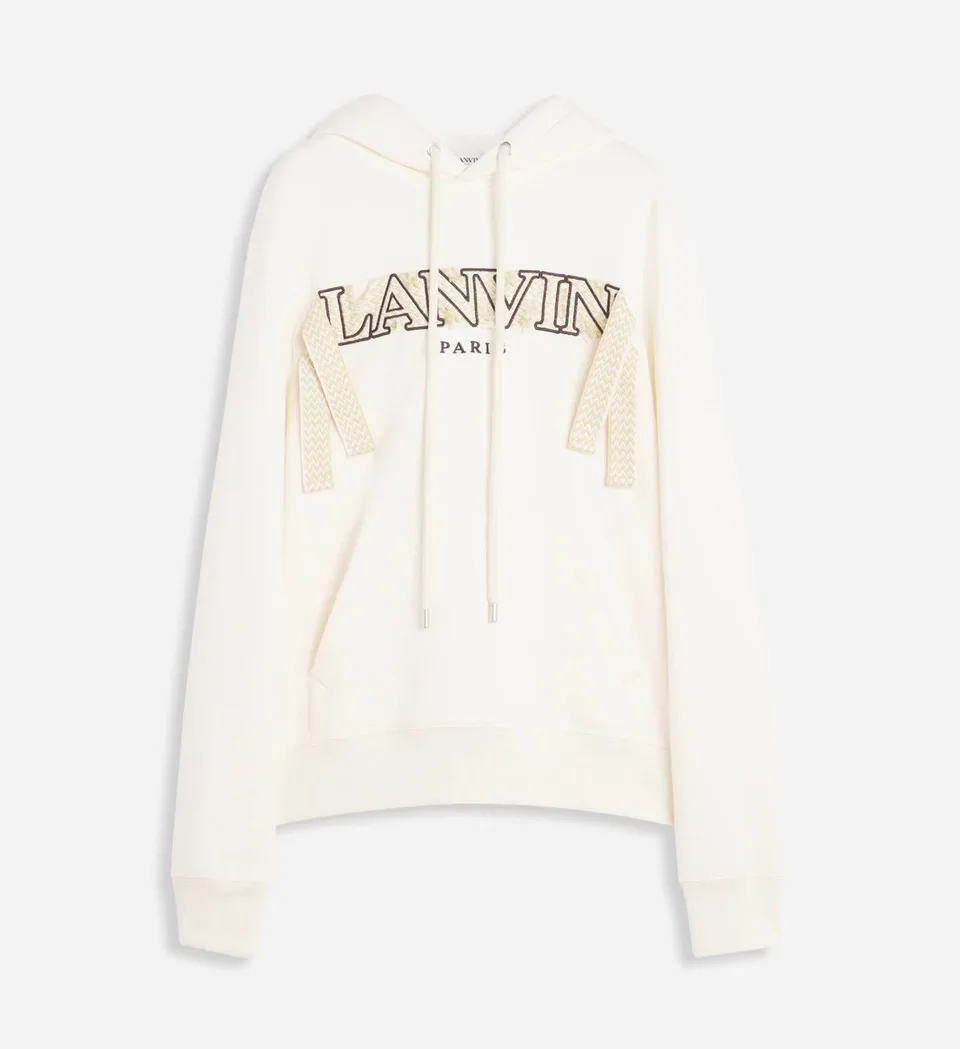 Lanvin Embroidered Curb Lace Hoodie