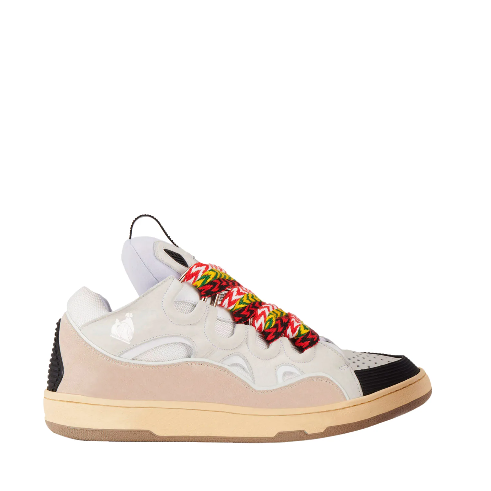 Lanvin Leather Curb Sneaker White
