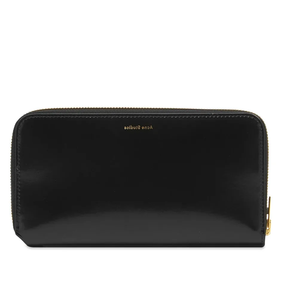 Flourite Shiny Pouch Wallet - Black
