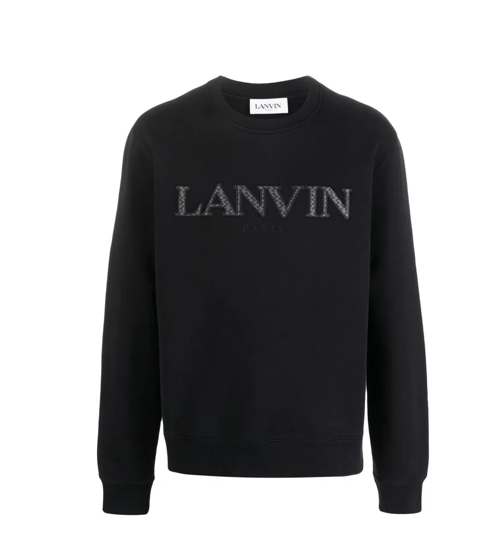 Lanvin embroidered-logo sweatshirt Black