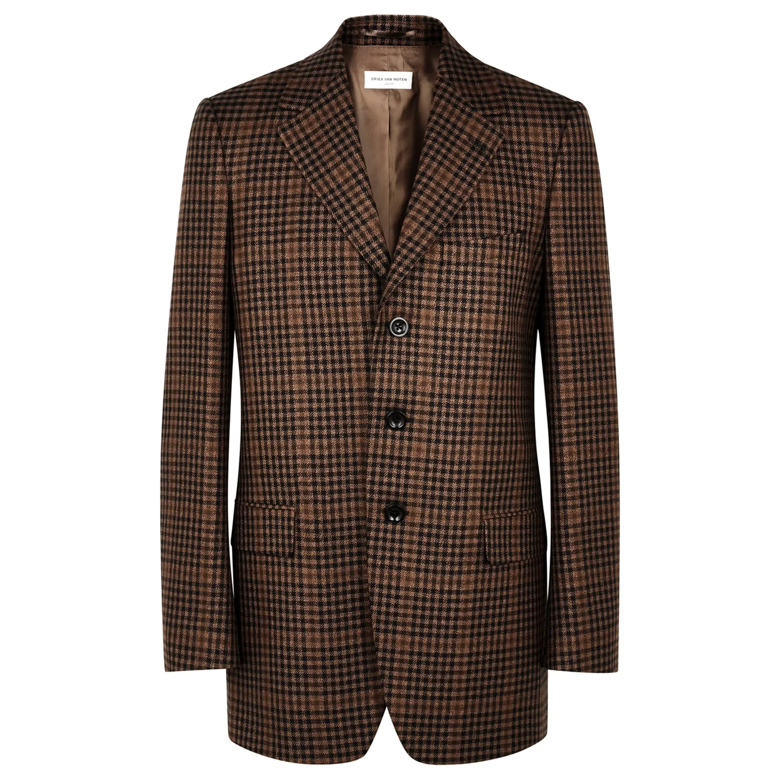 Dries Van Noten Baldo Check Wool-blend Blazer